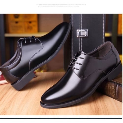 (Black)Mens Dress Shoes  New Lace Up Brogue Shoes Men Casual Loafers Business Formal Dress Footwear Zapatos Hombre MOS