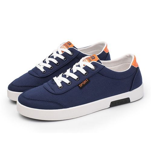 Men's Canvas Low Top Sneakers - Blue