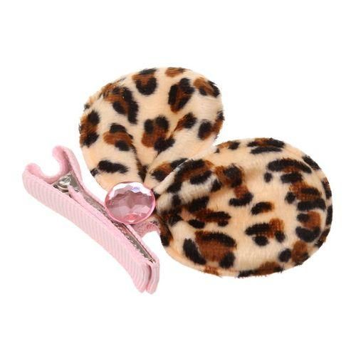 Children's Headdress Glitter Rabbit Ear Hair Clip Coffee