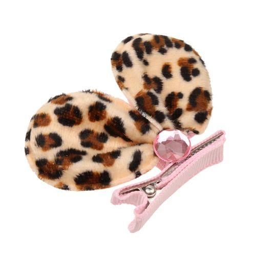 Children's Headdress Glitter Rabbit Ear Hair Clip Coffee