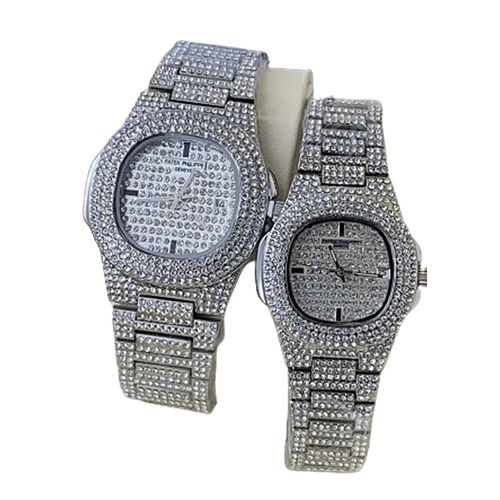 Fully Iced Fashion Analog Watch (NOT REAL DIAMOND) - White
