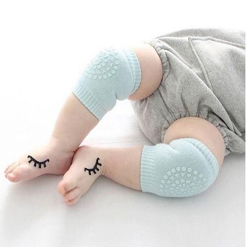 One Pair Anti-slip Children Baby Crawling Walking Knee Guard Elbow Guard Protecting Pads(Light Grey) NO5124