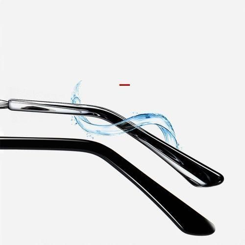 Black Pilot Polarized Oval Double Bridge Metal Frame Luxury Men Women