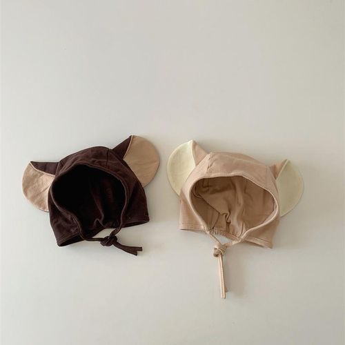Cute Elephant Ears Baby Hat Strap Earflaps Cap Korean Style Color Matching Little Boy Baby Boy Sleeve Cap Beanie