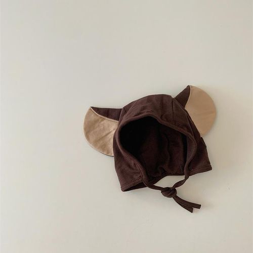 Cute Elephant Ears Baby Hat Strap Earflaps Cap Korean Style Color Matching Little Boy Baby Boy Sleeve Cap Beanie