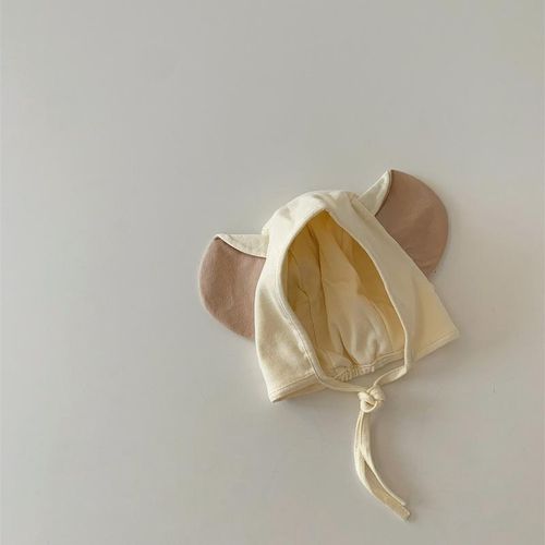 Cute Elephant Ears Baby Hat Strap Earflaps Cap Korean Style Color Matching Little Boy Baby Boy Sleeve Cap Beanie