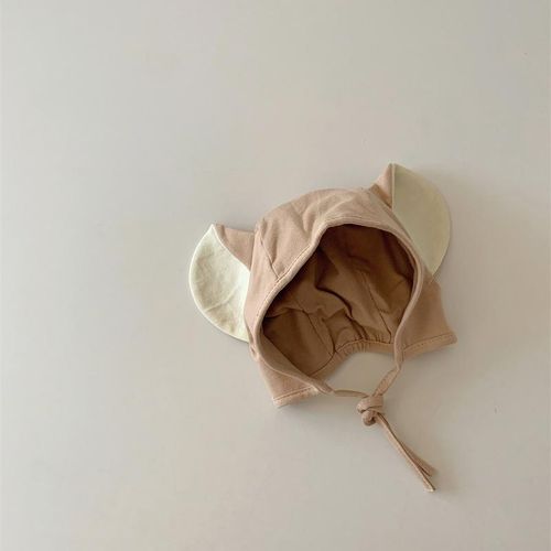 Cute Elephant Ears Baby Hat Strap Earflaps Cap Korean Style Color Matching Little Boy Baby Boy Sleeve Cap Beanie