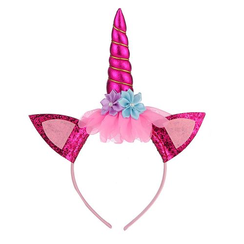 3-10Y Unicorn Headband Gold Horn Ears Photo Props Girl