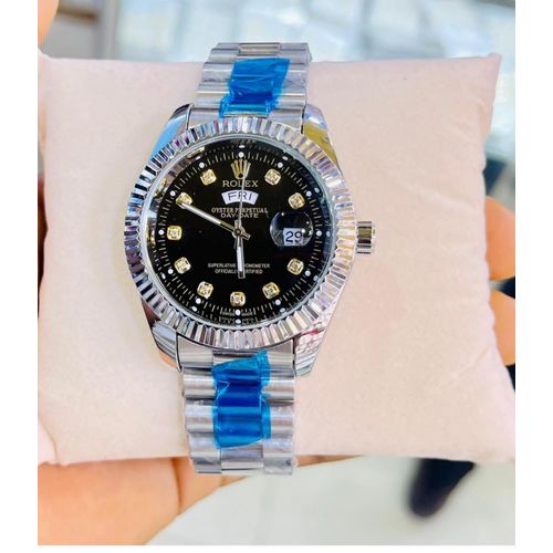 Rolex Date  Watch –Silver,Black