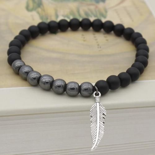 Arch Angel Black Matte Bracelet - Silver And Black