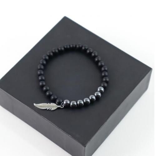 Arch Angel Black Matte Bracelet - Silver And Black