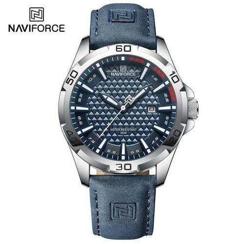Naviforce Mens Top Brand Dual Display Watch - Blue Gold