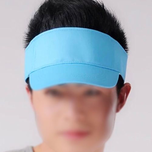 Men Women Summer Adjustable Sun Visor Tennis Golf Hat-Black