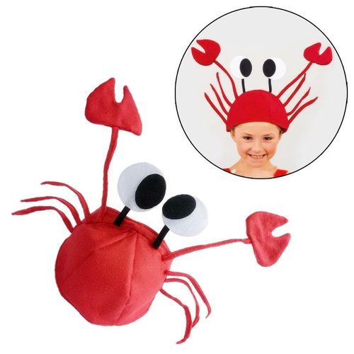 Cute Crab Hat Cap Party Halloween Christmas Funny Decoration Cosplay Costume Props for Kids Children Gift NO5274