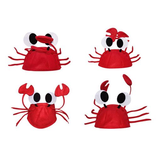 Cute Crab Hat Cap Party Halloween Christmas Funny Decoration Cosplay Costume Props for Kids Children Gift NO5274