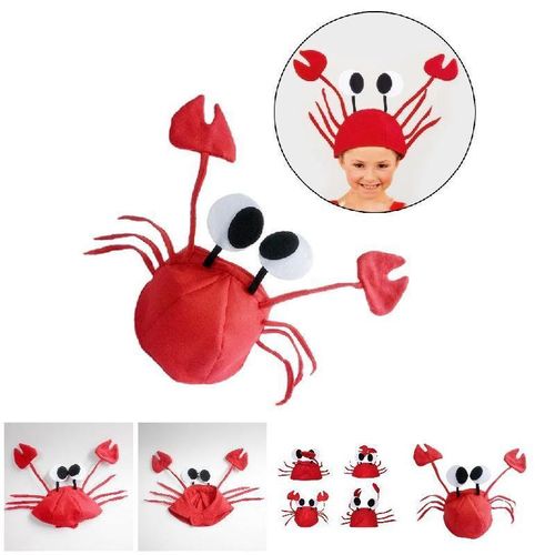 Cute Crab Hat Cap Party Halloween Christmas Funny Decoration Cosplay Costume Props for Kids Children Gift NO5274