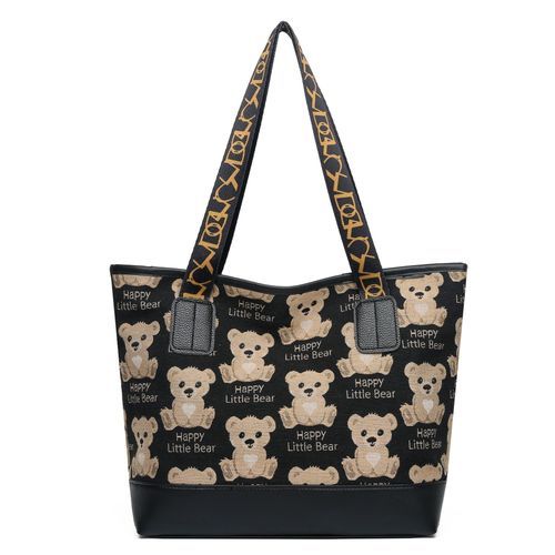 Bear Pattern Backpack Bag-Multicolor