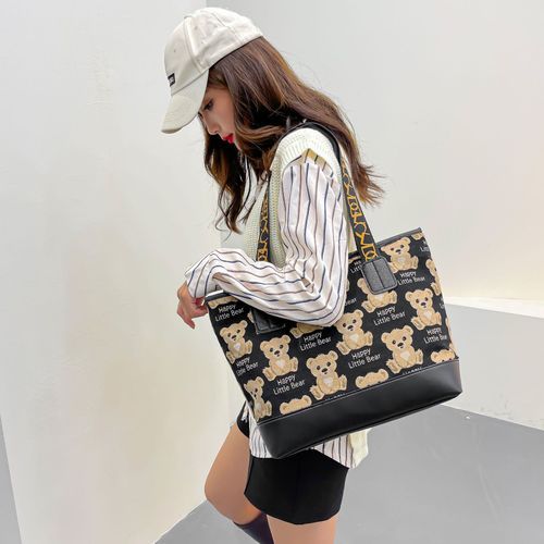 Bear Pattern Backpack Bag-Multicolor