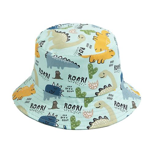 Casual Children's Bucket Hats Cute Cartoon Pattern Kids Sun Hat Fisherman Caps for Beach Hiking Fishing NO5245