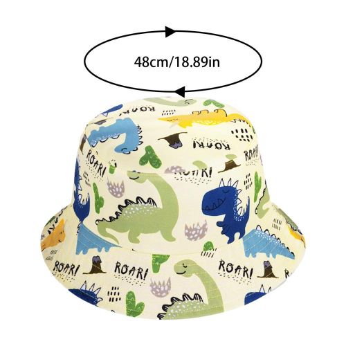 Casual Children's Bucket Hats Cute Cartoon Pattern Kids Sun Hat Fisherman Caps for Beach Hiking Fishing NO5245