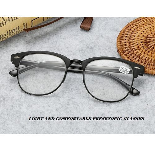 Black Photochromic Blue Light Blocking Glasses Round Eyewear Frame
