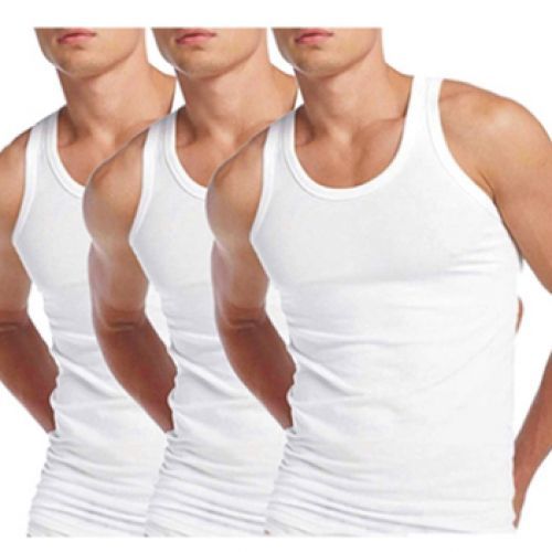 3 in 1 Men's Sleeveless Vests -White