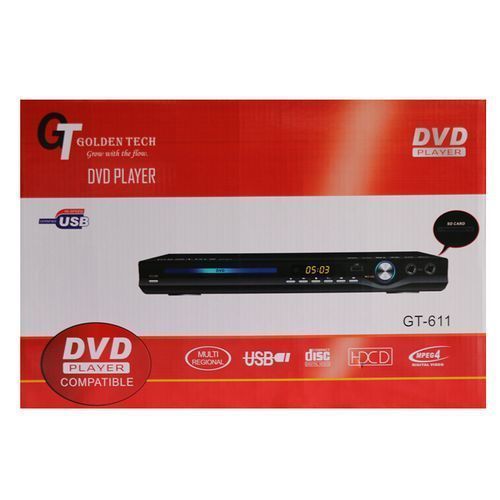 Golden Tech GT-611 DVD Player 100-240V- 50/60Hz 25W - Black