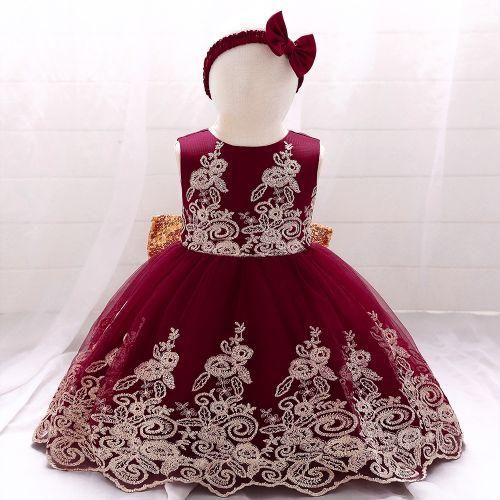 Baby Girl's Birthday Party Christening Dress Retro Court Style Dress  05Yrs