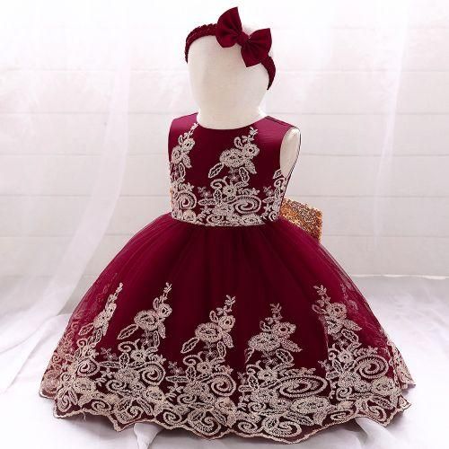 Baby Girl's Birthday Party Christening Dress Retro Court Style Dress  05Yrs