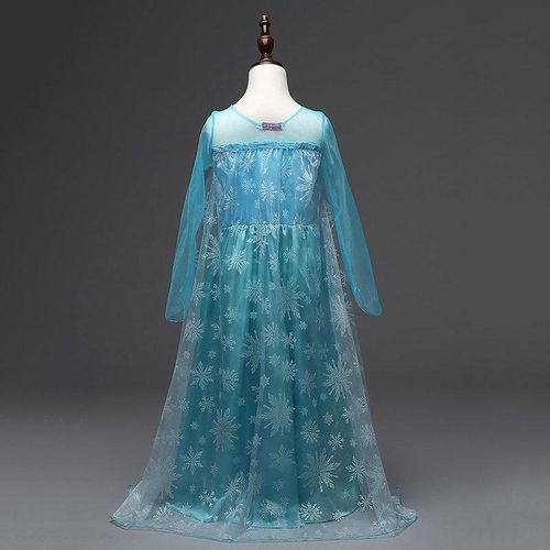 Fashion Cute Kids Children Girls Dress Princess Snow Queen Fancy Costume Long Cape Cosplay NO5273