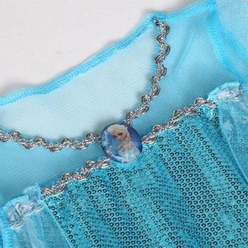 Fashion Cute Kids Children Girls Dress Princess Snow Queen Fancy Costume Long Cape Cosplay NO5273