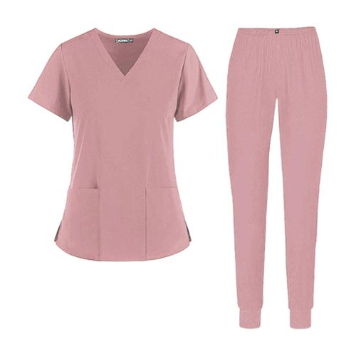 Nursing Scrub Set SPA Uniforms Tops Pants XXL Pink