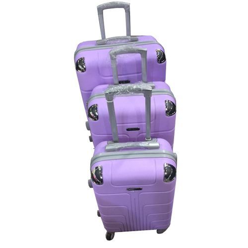 4 Wheel Waterproof Plastic Travel Suitcase Fashion Bag - Purple