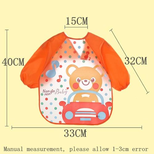 Baby Bibs Waterproof Sleeve Apron One Size
