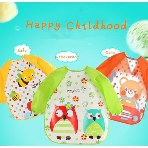 Baby Bibs Waterproof Sleeve Apron One Size