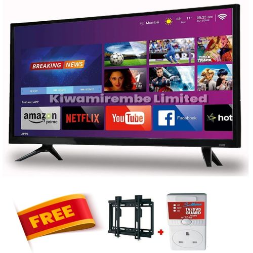 Smartplus 32" Smart TV Series, Netflix, YouTube Streaming + Free TV Guard + Free Wall Mount Bracket - Black