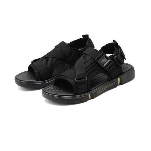 Fashionable Outdoor Breathable And Comfortable Casual Men's Sandals-Black