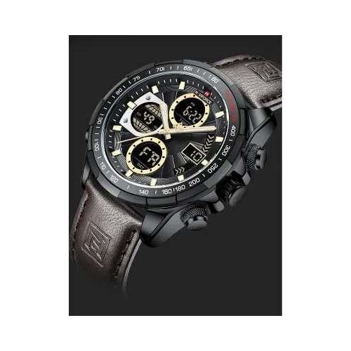 Naviforce Men's Office And Casual Designer Watch - Brown ,Black