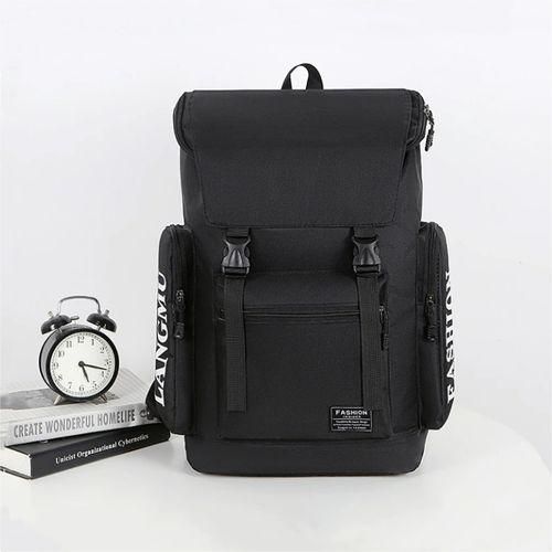 Men's Casual Travel Backpack, Computer Backpack, School Bag - Anti-Theft - Black