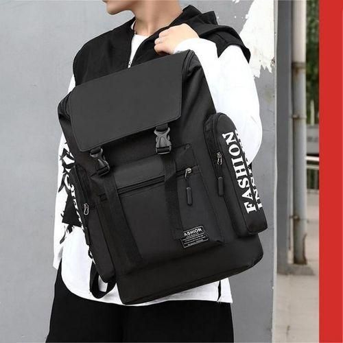 Men's Casual Travel Backpack, Computer Backpack, School Bag - Anti-Theft - Black