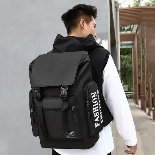 Men's Casual Travel Backpack, Computer Backpack, School Bag - Anti-Theft - Black