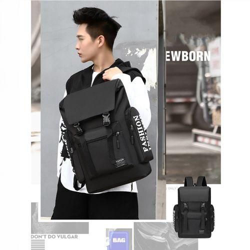 Men's Casual Travel Backpack, Computer Backpack, School Bag - Anti-Theft - Black