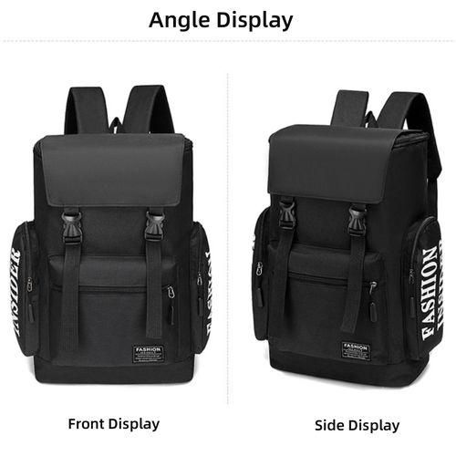 Men's Casual Travel Backpack, Computer Backpack, School Bag - Anti-Theft - Black