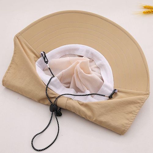 Outdoor Mountaineering Children's Bucket Hat Summer Quick-Drying R-Label Shawl Unisex Baby Hat Sun-Proof Broad-Brimmed Hat