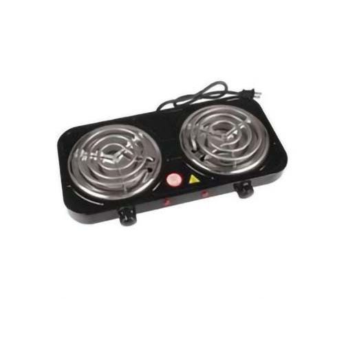 Double Burner Electric Coil Hot Plate - Black