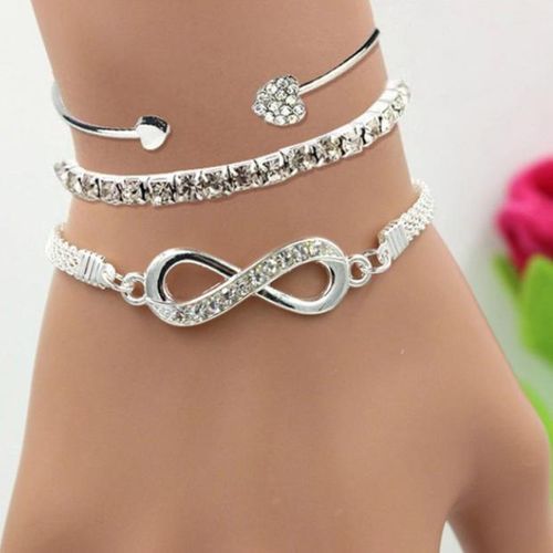 Women's Bracelets - 3 Pieces - Silver