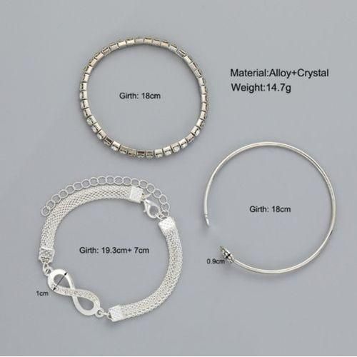 Women's Bracelets - 3 Pieces - Silver