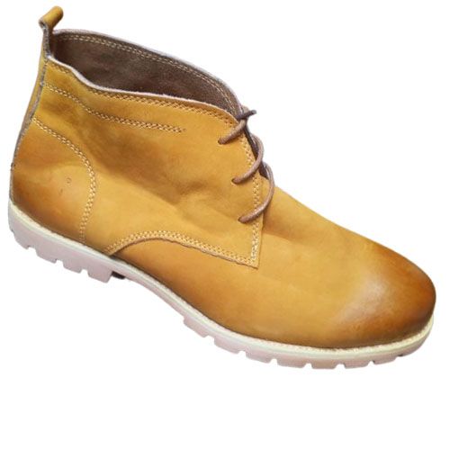 Men's Designer Lace Boots - Cream,White