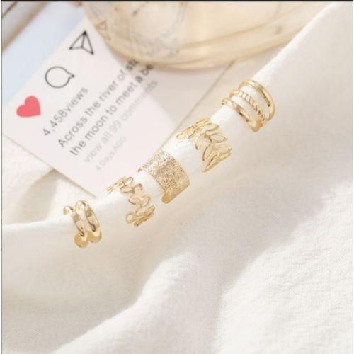 Set Of 5 Holeless Alloy Earrings