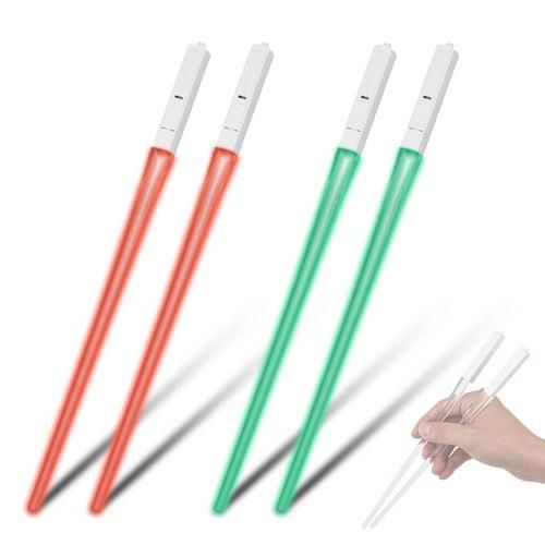 2 Pair Lightsaber Chopsticks Light Up LED 9 Colorful Color